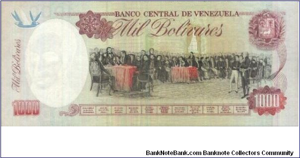 Banknote from Venezuela year 1998