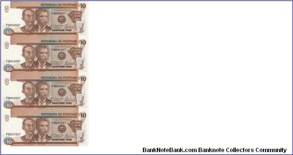 Banknote from Philippines year 1997