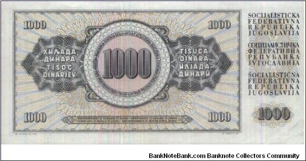 Banknote from Yugoslavia year 1981