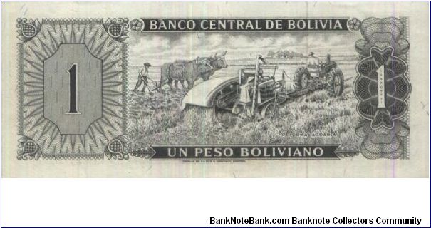 Banknote from Bolivia year 1962