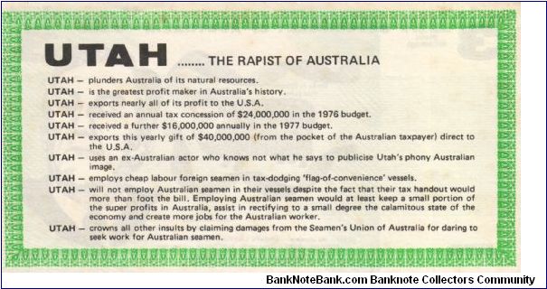 Banknote from Australia year 1977