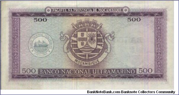 Banknote from Mozambique year 1967