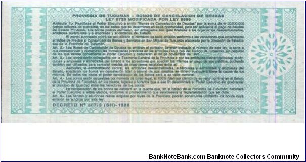 Banknote from Argentina year 1991