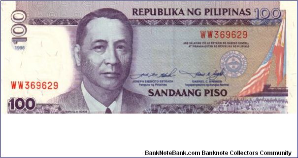 DATED SERIES 56c 1998 Estrada-Singson ??000001-ZZ1000000 WW369629 Banknote