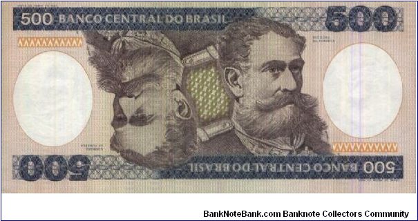 Running A Series No:A4195075426A 500 Cruzeiros Dated 1985(O) Deodoro da Fonseca(R)Group of Legislators. Banknote