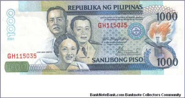 DATED SERIES 61d 2001 Arroyo-Buenaventura GH000001-GH500000 GH115035 Banknote