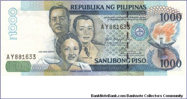 DATED SERIES 62a 2002 Arroyo-Buenaventura ??000001-??1000000 AY881633 Banknote