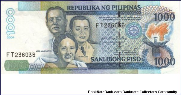 DATED SERIES 62c 2004 Arroyo-Buenaventura ??000001-??1000000 FT236036 Banknote