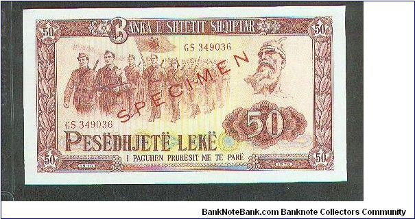 Specimen Note Banknote