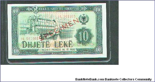 Specimen Note Banknote