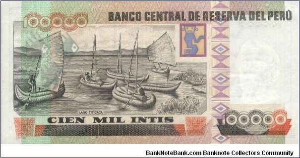 Banknote from Peru year 1989