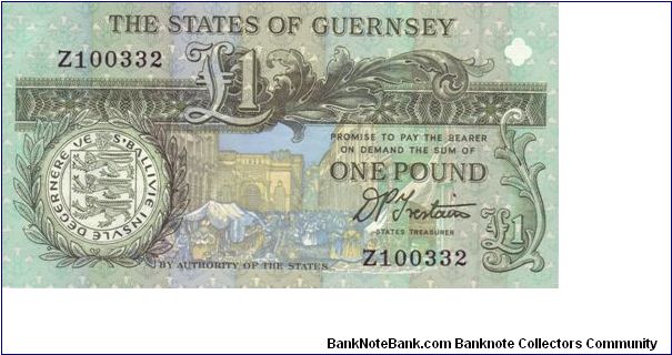 Guernsey £1 note

Z serial number, a replacement note I believe.

This note was prior to when Queen Elizabeth II started appearing on Guernsey notes.

Ink smudging on the reverse gives the impression that Daniel De Lisle Brock is crying Banknote