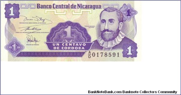 Nicaragua 1 Centavo Banknote