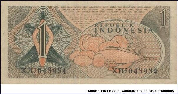 Banknote from Indonesia year 1961