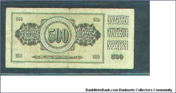 Banknote from Yugoslavia year 1973