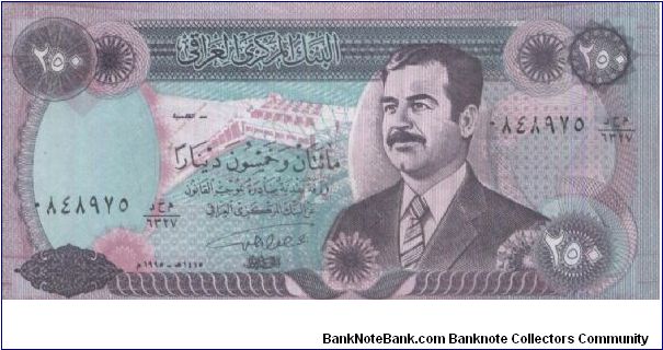 OFFER NOW!

250 Dinars Dated 1994, Central Bank of Iraq

Obverse:Saddam Hussein

Reverse:Liberty Monument

LIMITED ONLY! Banknote