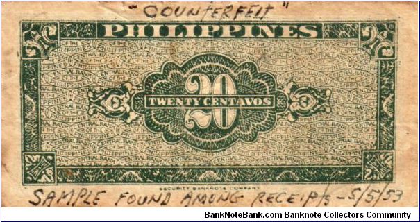 Banknote from Philippines year 1949