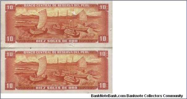 Banknote from Peru year 1974