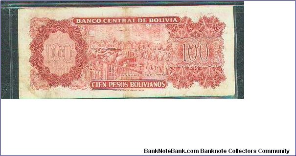 Banknote from Bolivia year 1962