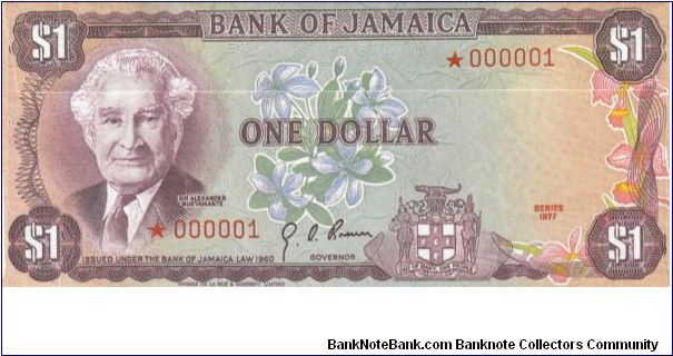 CURRENCY DAY SET $1 *000001 Bank of Jamaica Issue. Sets of 4 envelopes printed as notes issued in a blue Bank of Jamaica folder. Set# 002380 Banknote