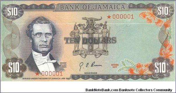 CURRENCY DAY SET $10 *000001 Bank of Jamaica Issue. Sets of 4 envelopes printed as notes issued in a blue Bank of Jamaica folder. Set# 002380 Banknote