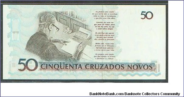 Banknote from Brazil year 1991