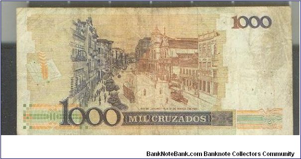Banknote from Brazil year 1987