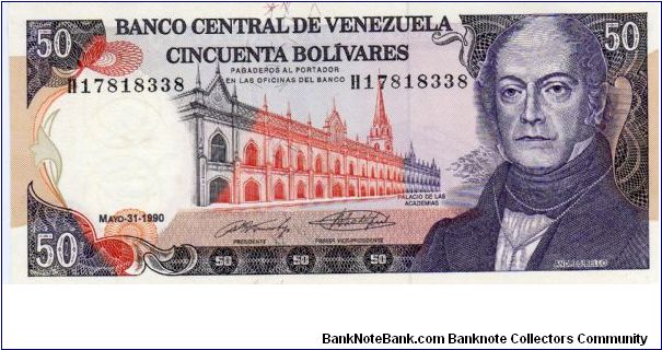 Denominacion: 50 Bolivares Banknote