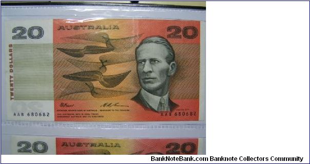 Johnston/Fraser signature $20 banknotes Banknote