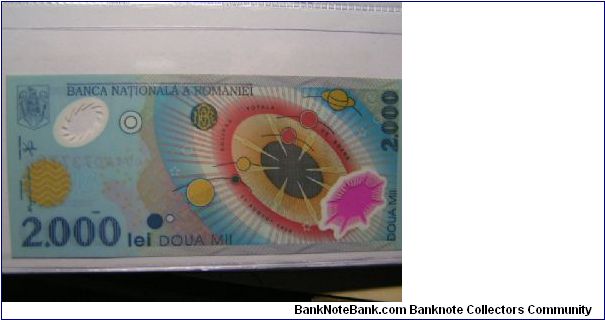 Polyster 2,000 Lei, millennium banknotes. Banknote