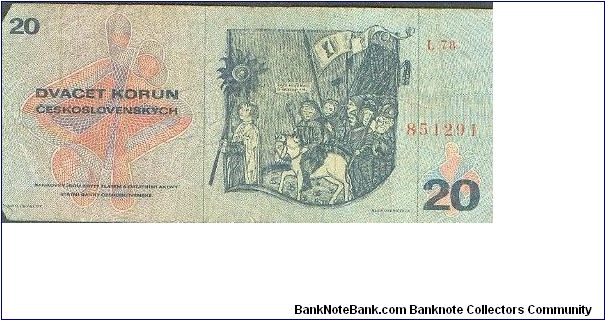 Banknote from Czech Republic year 1970