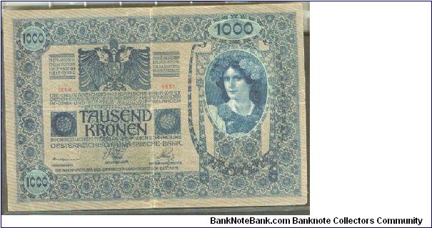 Banknote from Austria year 1902