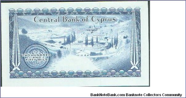 Banknote from Cyprus year 1976