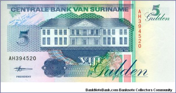Banknote from Suriname year 1998