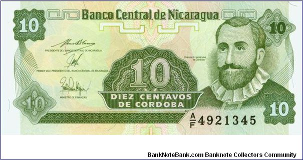 10 Cordobas Banknote