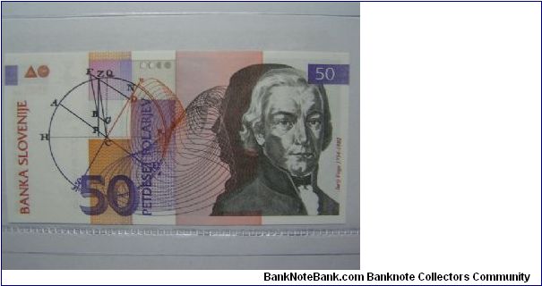 Denomination: 50, 
Petdeset Tolarjev Banknote