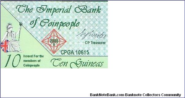 Imperial Bank of Coinpeople 10 Guineas 2006 Banknote