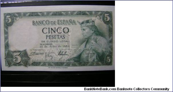 5 Pesetas Banknote