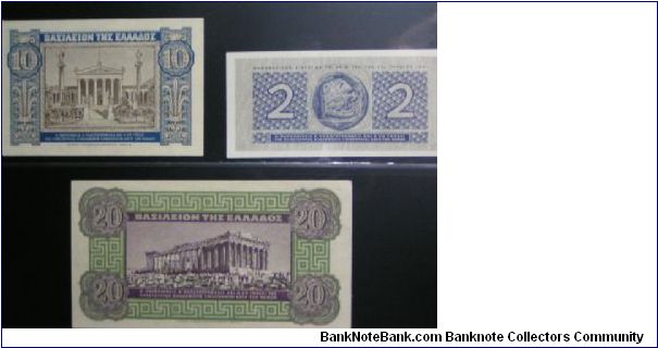 Banknote from Greece year 1940