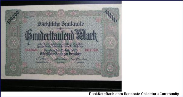 Banknote from Germany year 1923