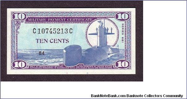 $0.10 MPC
series 681

obv: USS Thomas A. Edison (SSBN-610, Ethan Allen Class)

rev: Major Edward White (First US Space Walk) Banknote