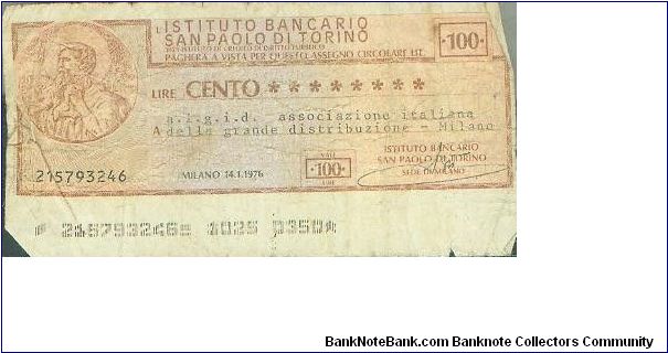 What I believe is a bank check Banknote