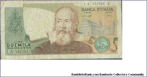 Banknote from Italy year 1976