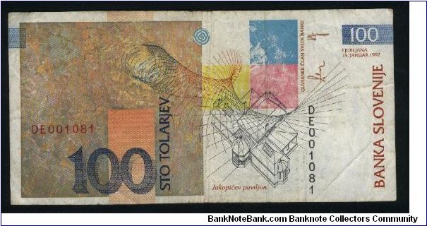 Banknote from Slovenia year 1992