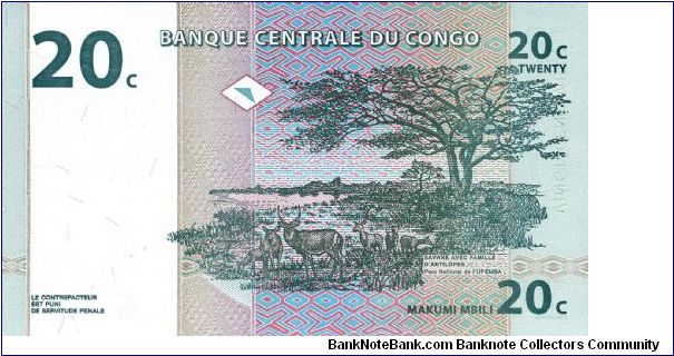 Banknote from Congo year 1997