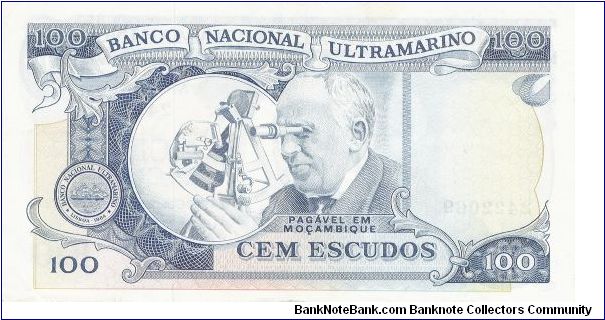 Banknote from Mozambique year 1972