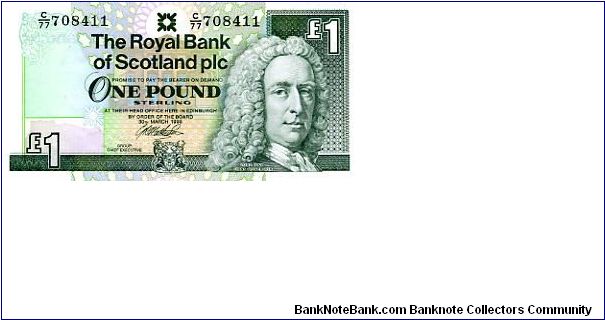 George Matthewson, Group Chief Executive
£1  30 march 1999
Front Lord Ilay
Rev Edinburgh Castle 
Watermark Lord Ilay's Head Banknote