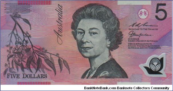 Queen on front; Parliament House on back Banknote