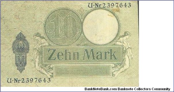 Banknote from Germany year 1906