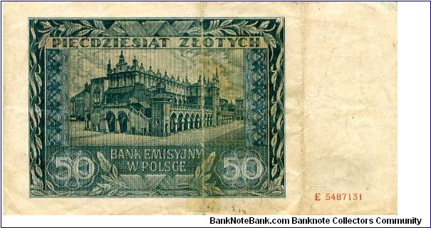 Banknote from Poland year 1941